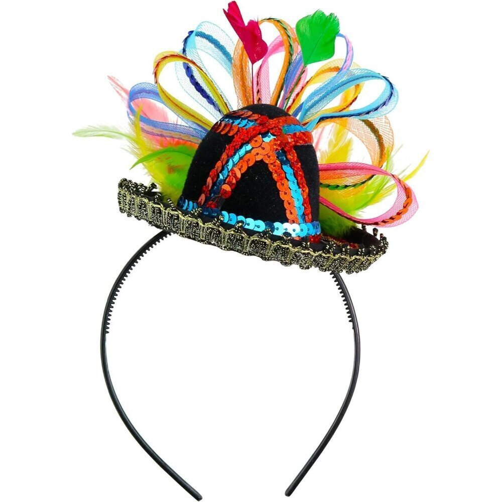 Womens Fiesta Sombrero Headband Mexican Party Accessory Costume Fun